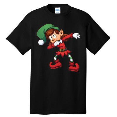 Dabbing Elf Cute Funny Christmas Tall T-Shirt