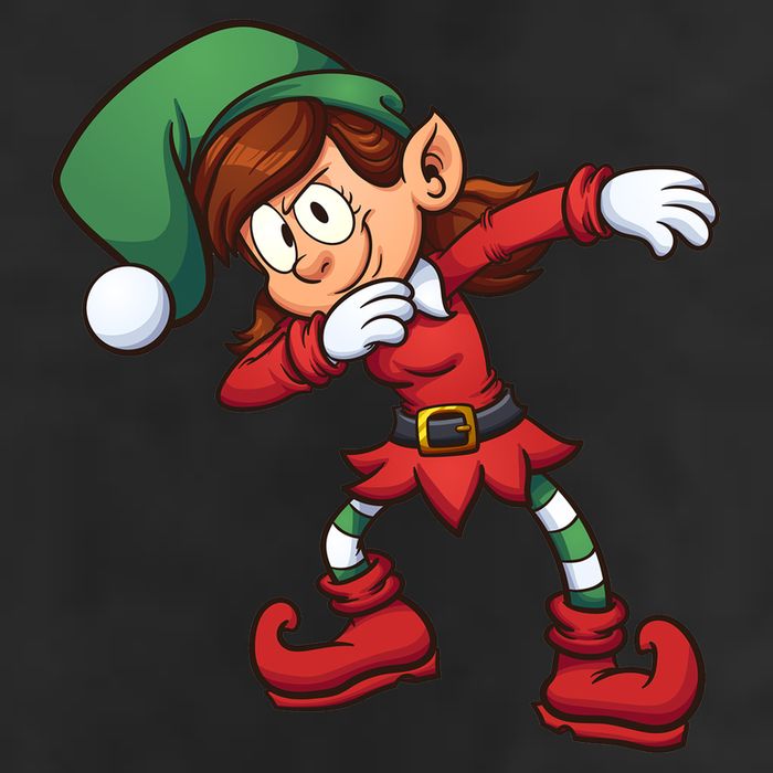 Dabbing Elf Cute Funny Christmas Adult Drive Performance Visor