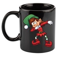 Dabbing Elf Cute Funny Christmas 11oz C Handle Ceramic Mug