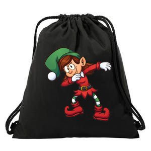 Dabbing Elf Cute Funny Christmas Drawstring Bag