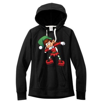 Dabbing Elf Cute Funny Christmas Women's Fleece Hoodie