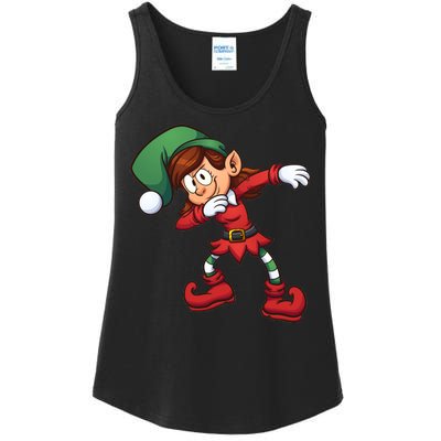 Dabbing Elf Cute Funny Christmas Ladies Essential Tank