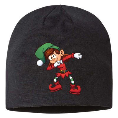 Dabbing Elf Cute Funny Christmas Sustainable Beanie