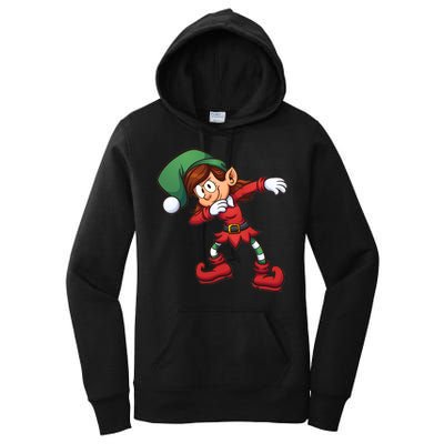 Dabbing Elf Cute Funny Christmas Women's Pullover Hoodie