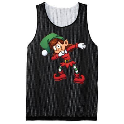 Dabbing Elf Cute Funny Christmas Mesh Reversible Basketball Jersey Tank