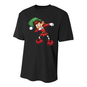 Dabbing Elf Cute Funny Christmas Youth Performance Sprint T-Shirt