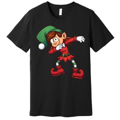 Dabbing Elf Cute Funny Christmas Premium T-Shirt