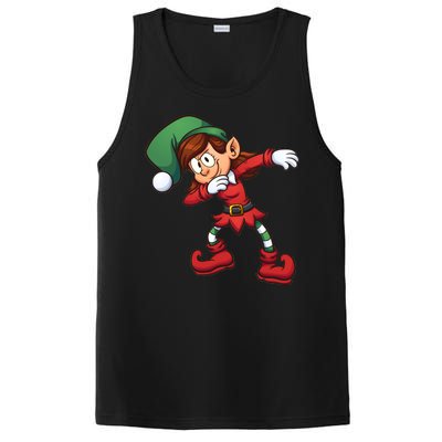 Dabbing Elf Cute Funny Christmas PosiCharge Competitor Tank