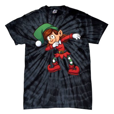 Dabbing Elf Cute Funny Christmas Tie-Dye T-Shirt