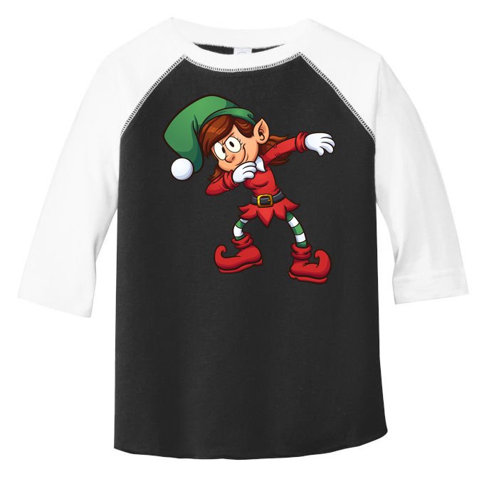 Dabbing Elf Cute Funny Christmas Toddler Fine Jersey T-Shirt