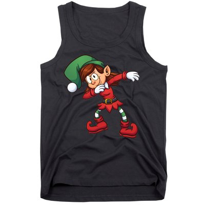 Dabbing Elf Cute Funny Christmas Tank Top