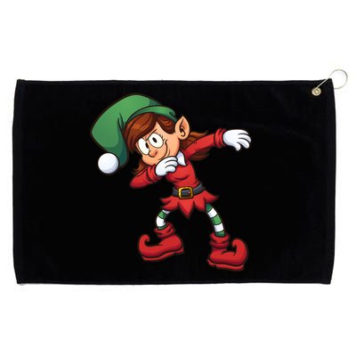 Dabbing Elf Cute Funny Christmas Grommeted Golf Towel