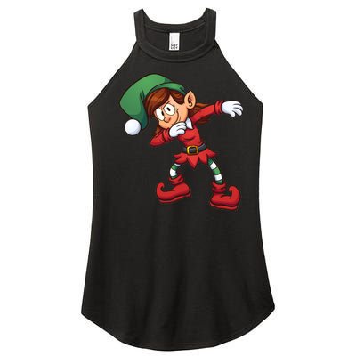 Dabbing Elf Cute Funny Christmas Women’s Perfect Tri Rocker Tank