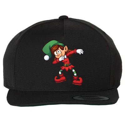 Dabbing Elf Cute Funny Christmas Wool Snapback Cap