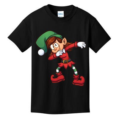 Dabbing Elf Cute Funny Christmas Kids T-Shirt