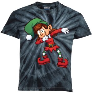 Dabbing Elf Cute Funny Christmas Kids Tie-Dye T-Shirt