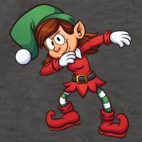 Dabbing Elf Cute Funny Christmas Vector Backpack