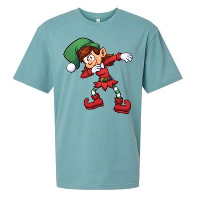 Dabbing Elf Cute Funny Christmas Sueded Cloud Jersey T-Shirt