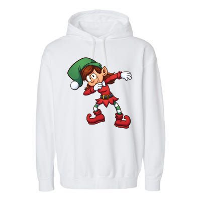 Dabbing Elf Cute Funny Christmas Garment-Dyed Fleece Hoodie