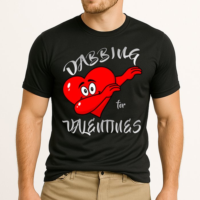 Dabbing For Love Valentines Day Heart Cooling Performance Crew T-Shirt