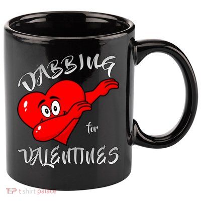 Dabbing For Love Valentines Day Heart 11oz C Handle Ceramic Mug
