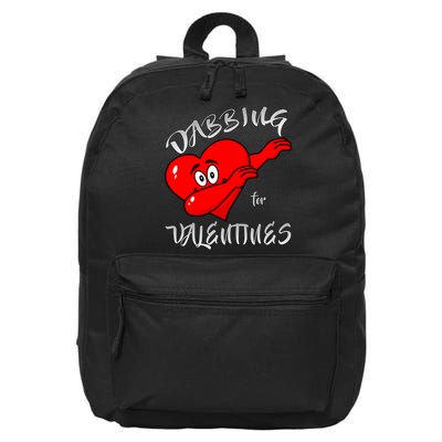Dabbing For Love Valentines Day Heart 16 in Basic Backpack