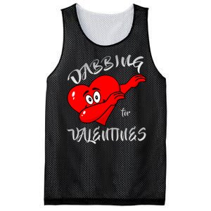 Dabbing For Love Valentines Day Heart Mesh Reversible Basketball Jersey Tank