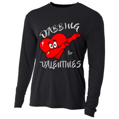 Dabbing For Love Valentines Day Heart Cooling Performance Long Sleeve Crew