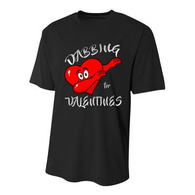 Dabbing For Love Valentines Day Heart Youth Performance Sprint T-Shirt