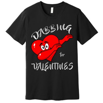 Dabbing For Love Valentines Day Heart Premium T-Shirt