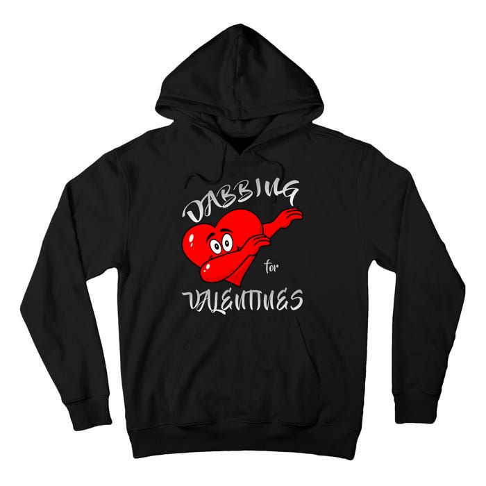 Dabbing For Love Valentines Day Heart Tall Hoodie