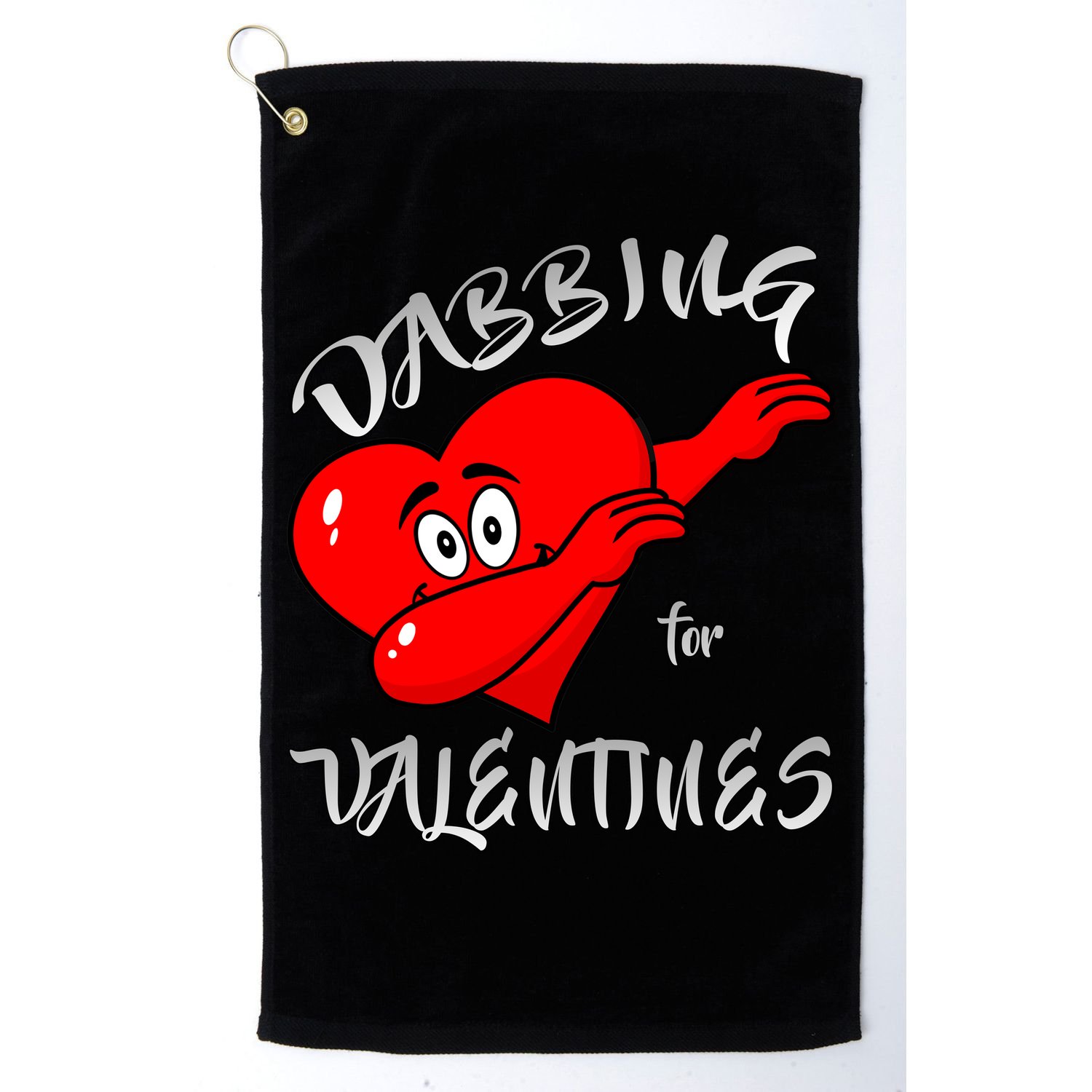 Dabbing For Love Valentines Day Heart Golf Towel