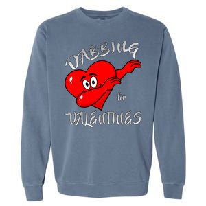 Dabbing For Love Valentines Day Heart Garment-Dyed Sweatshirt