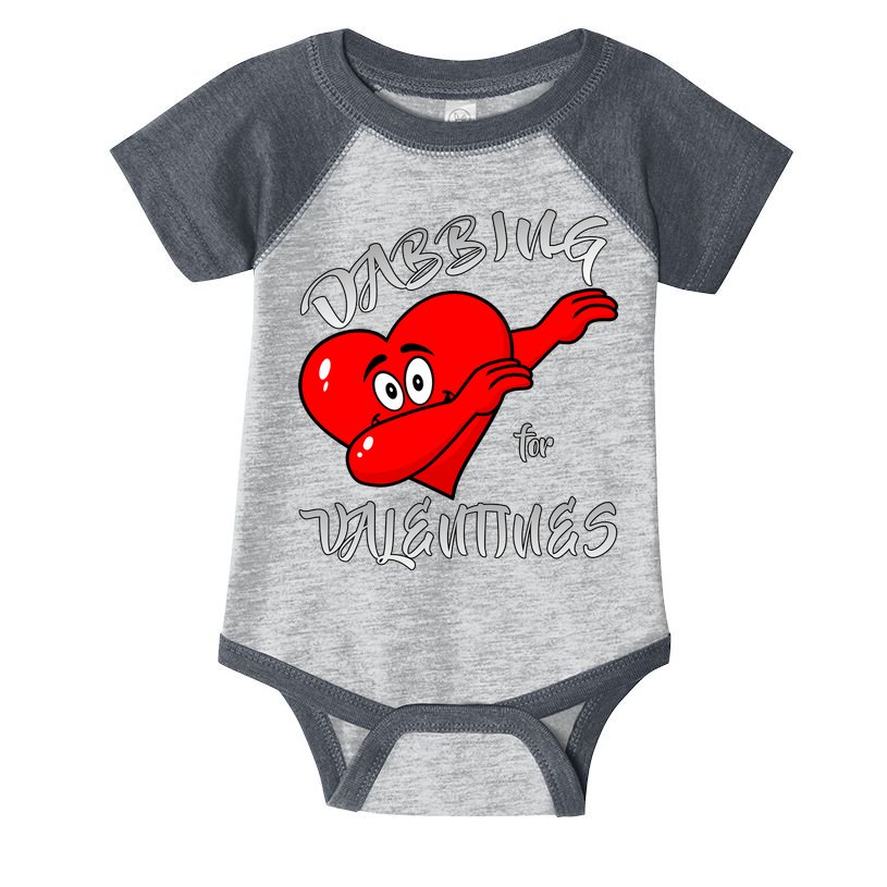 Dabbing For Love Valentines Day Heart Infant Baby Jersey Bodysuit