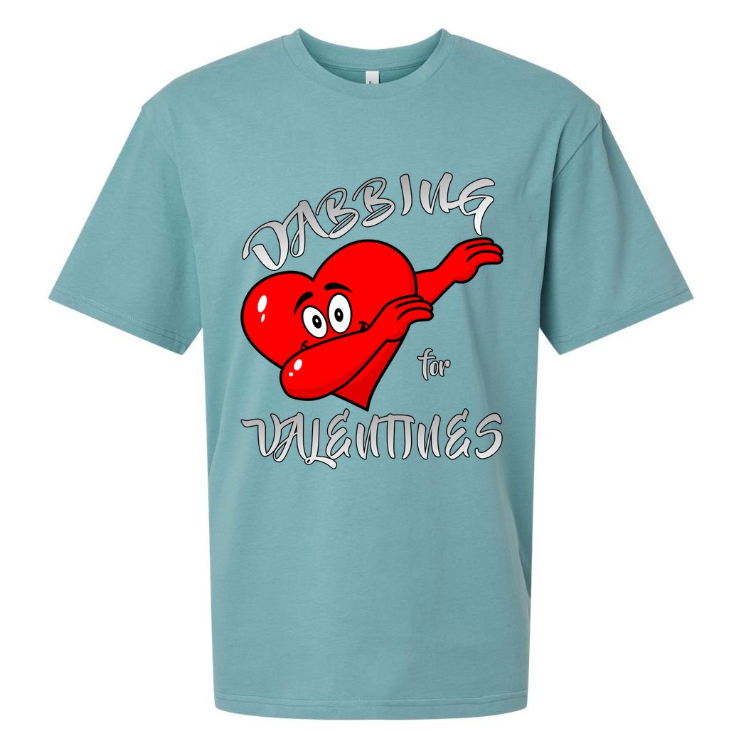 Dabbing For Love Valentines Day Heart Sueded Cloud Jersey T-Shirt