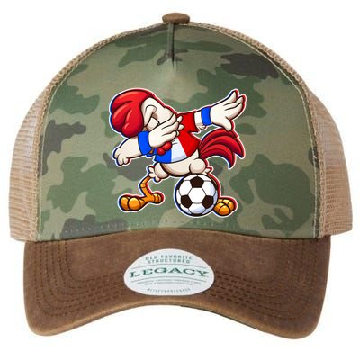 Dabbing French Soccer Rooster Legacy Tie Dye Trucker Hat