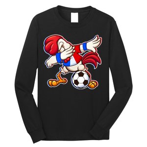 Dabbing French Soccer Rooster Long Sleeve Shirt