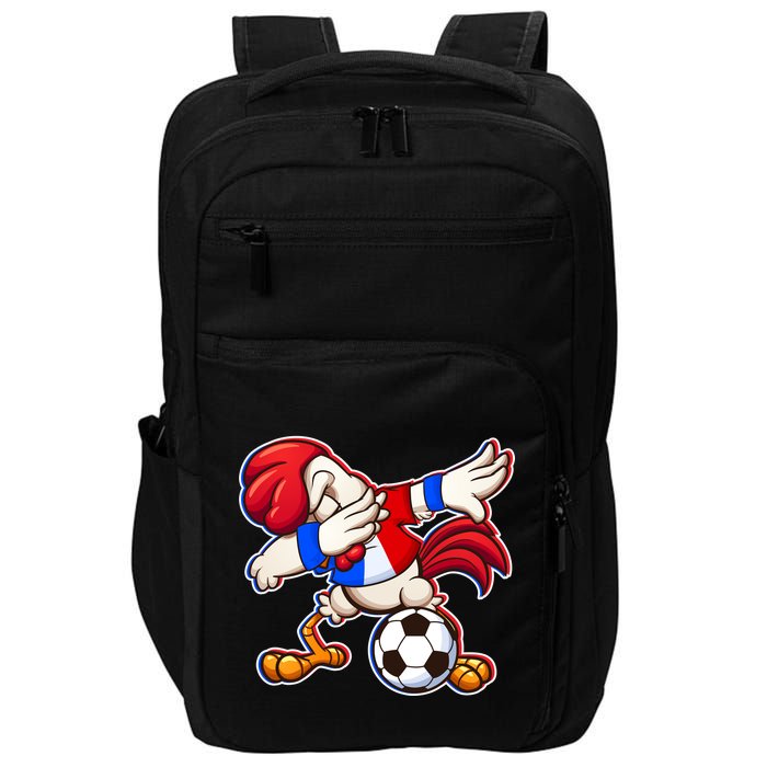 Dabbing French Soccer Rooster Impact Tech Backpack