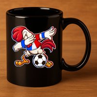 Dabbing French Soccer Rooster 11oz C Handle Ceramic Mug