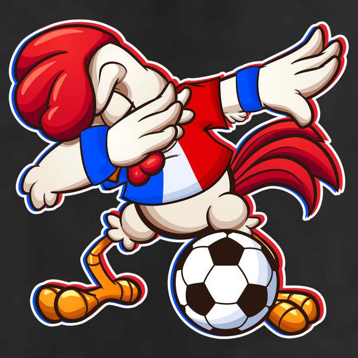 Dabbing French Soccer Rooster 11oz C Handle Ceramic Mug