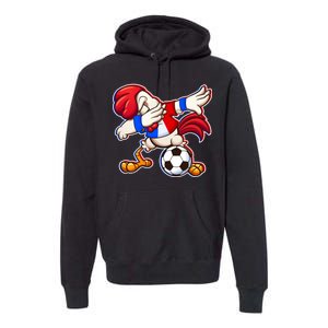 Dabbing French Soccer Rooster Premium Hoodie