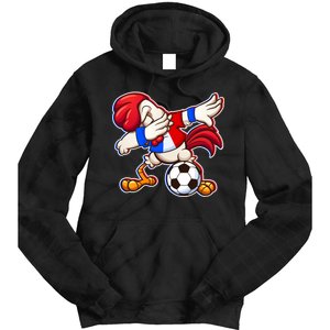 Dabbing French Soccer Rooster Tie Dye Hoodie