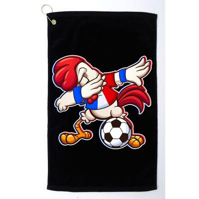 Dabbing French Soccer Rooster Golf Towel