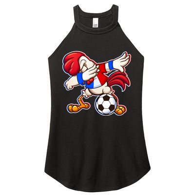 Dabbing French Soccer Rooster Women's Perfect Tri Rocker Tank