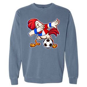 Dabbing French Soccer Rooster Garment-Dyed Sweatshirt