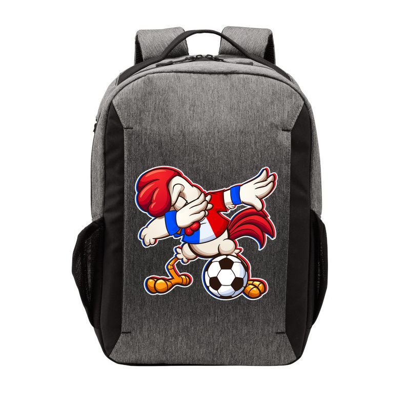 Dabbing French Soccer Rooster Vector Backpack