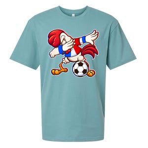 Dabbing French Soccer Rooster Sueded Cloud Jersey T-Shirt