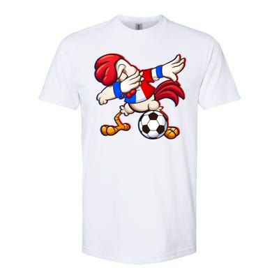 Dabbing French Soccer Rooster Softstyle® CVC T-Shirt