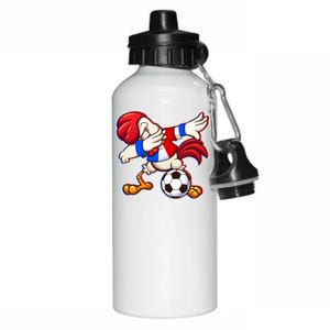 Dabbing French Soccer Rooster Aluminum Water Bottle 