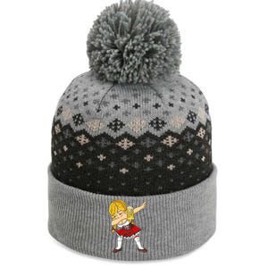 Dabbing German Girl Oktoberfest The Baniff Cuffed Pom Beanie